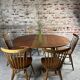 Scandinavian round teak table with integrated extension 70'S
