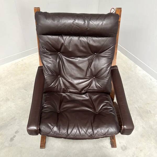 Fauteuil Siesta avec repose-pieds par Ingmar Relling, années 1960.