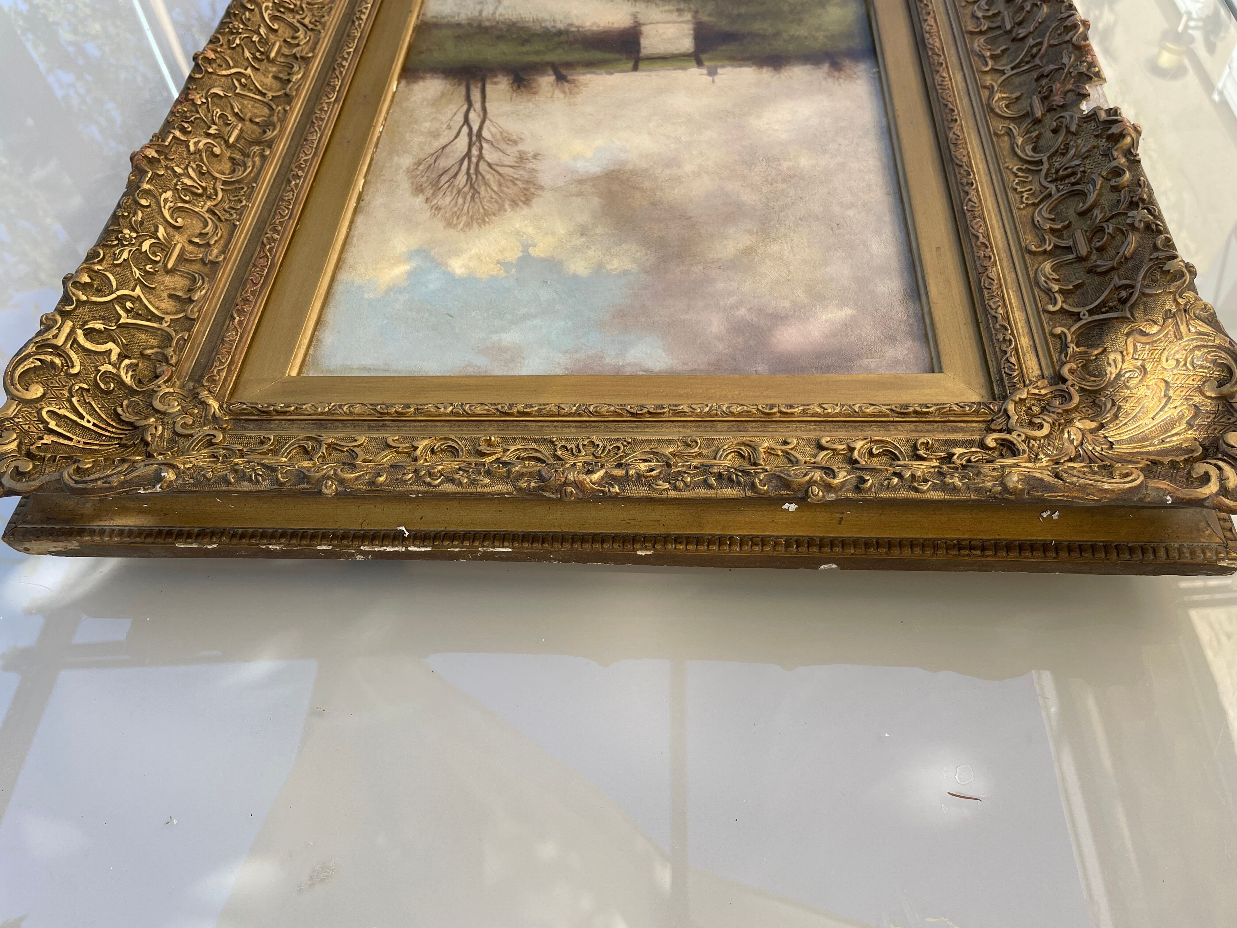 Oil on canvas, holland landscape