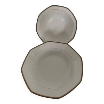 set of two porcelain dishes