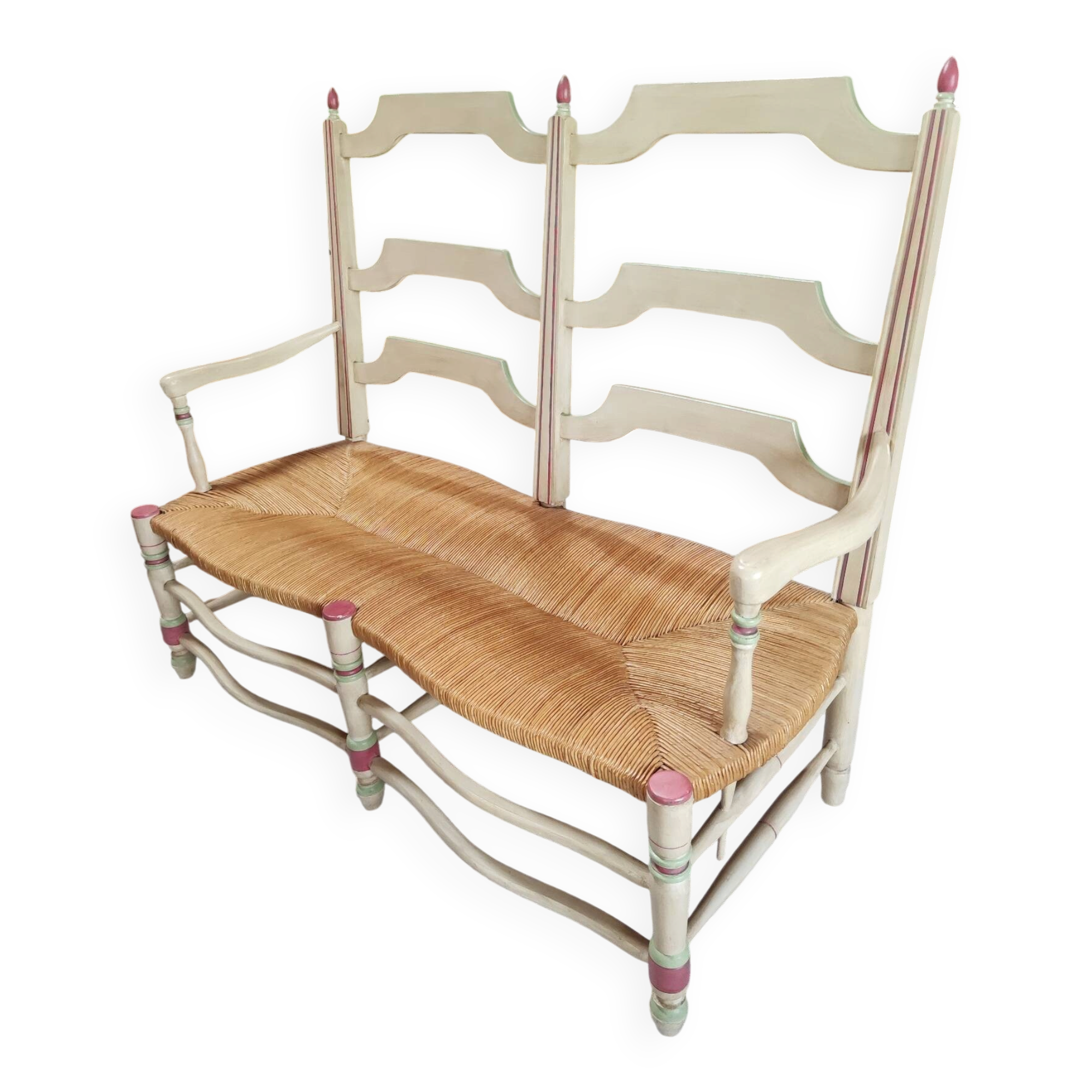 Radassier bench and its footrest - Provençal
