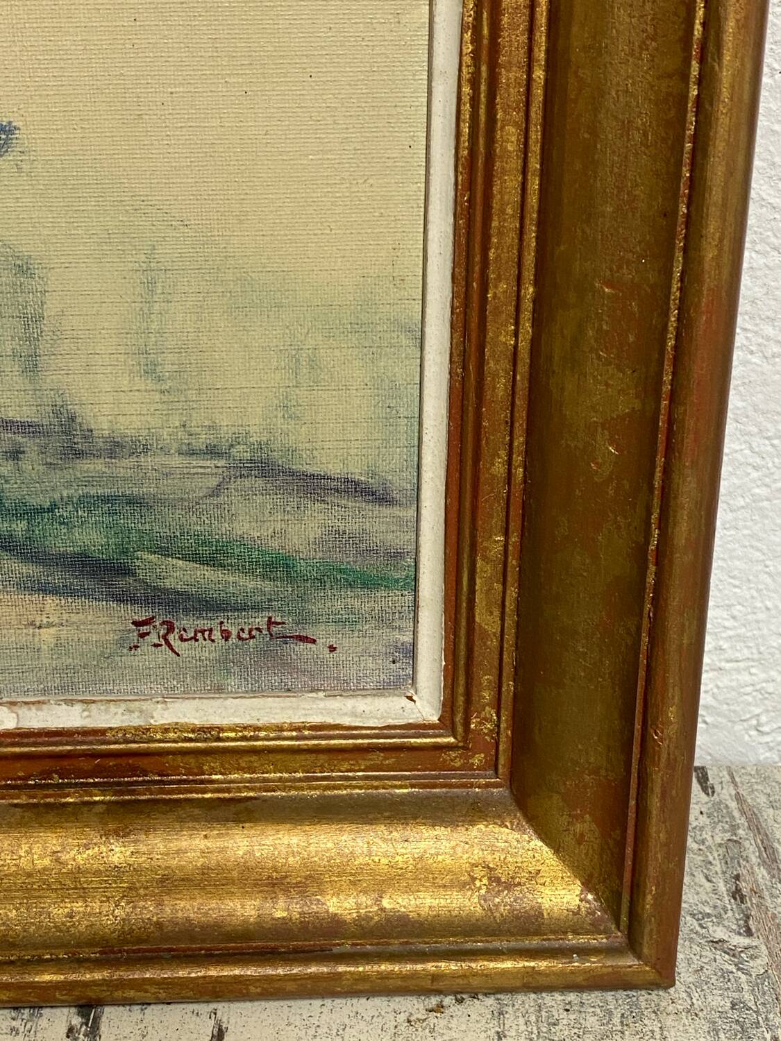 Oil on canvas, still life, F. Rembert