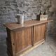 Pharmacy counter in antique oak / kitchen island, circa 1870–1900