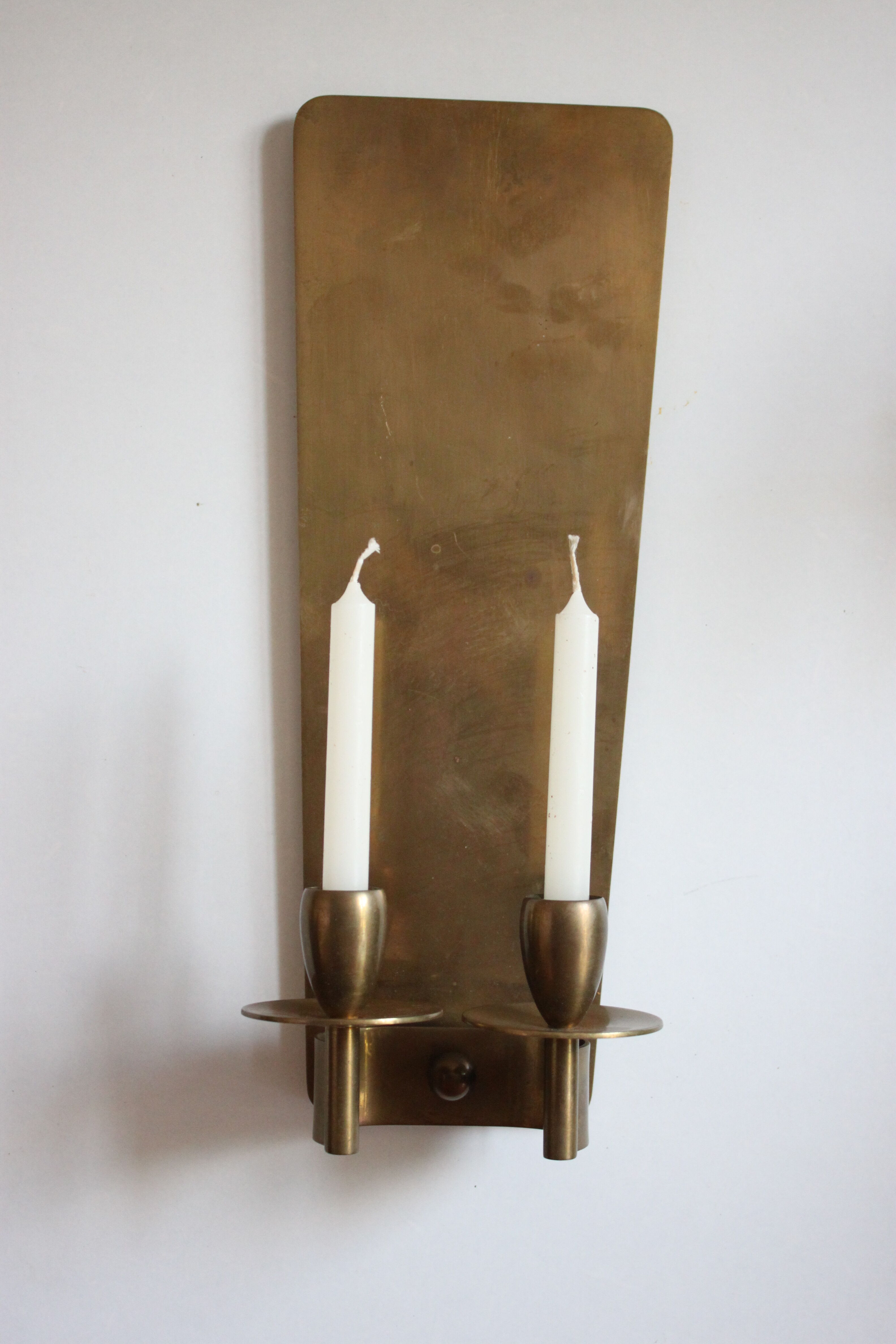 Brass wall candle holder