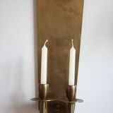 Bougeoir mural en laiton scandinave, vintage
