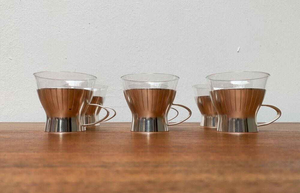 Mid-century German tea glasses by WMF, 1960s, set of 6.