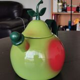 Vintage Copco enamel pear-shaped whistling kettle