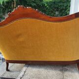 Louis XV style sofa in yellow velvet
