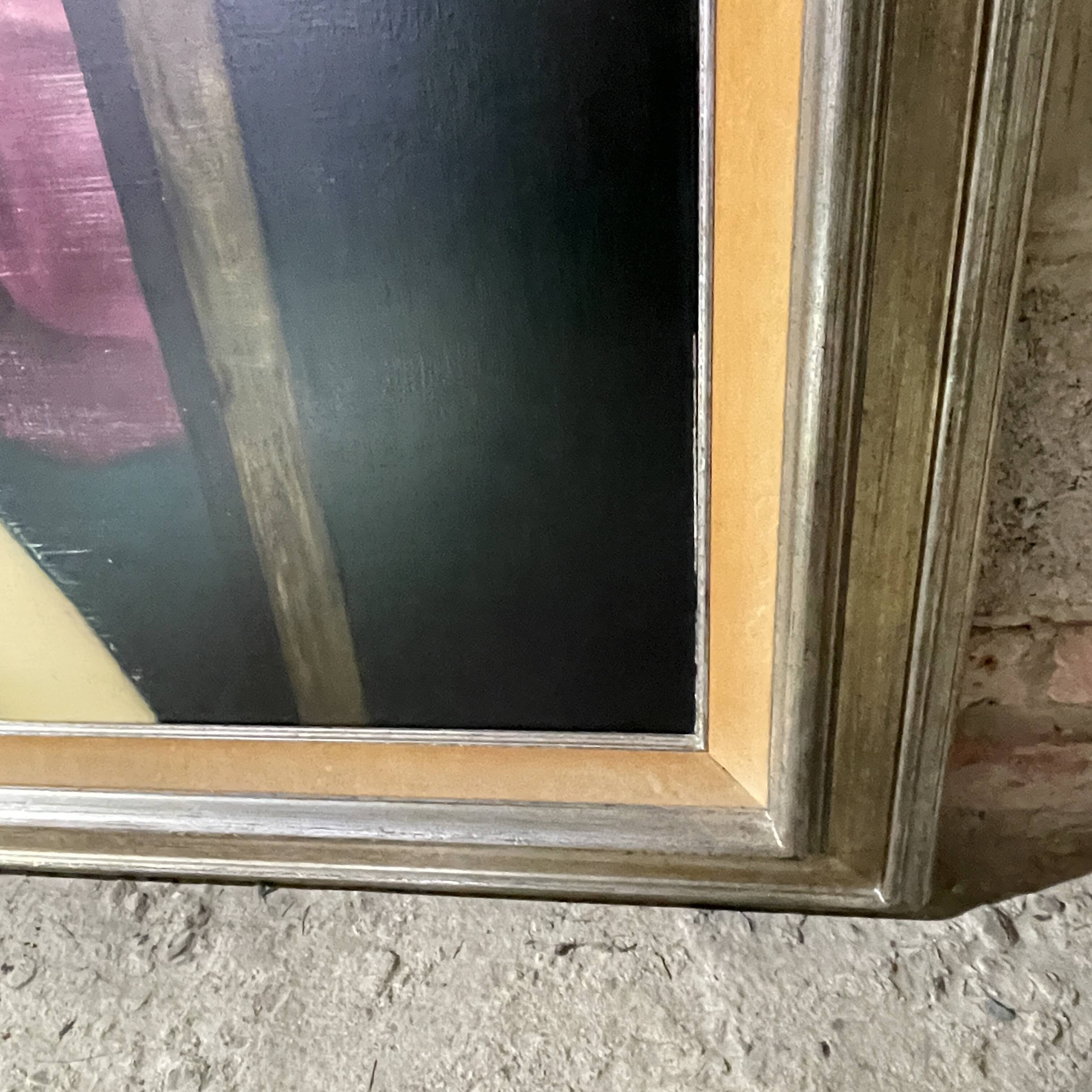 Painting "Nude at the traffic sign" Belgian Pop Art, MACKOWIAK ERWIN, oil on canvas, ca 1975