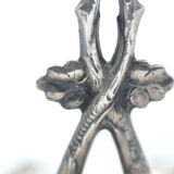 Old solid silver saleron, hallmarks from Spain, art nouveau, collection