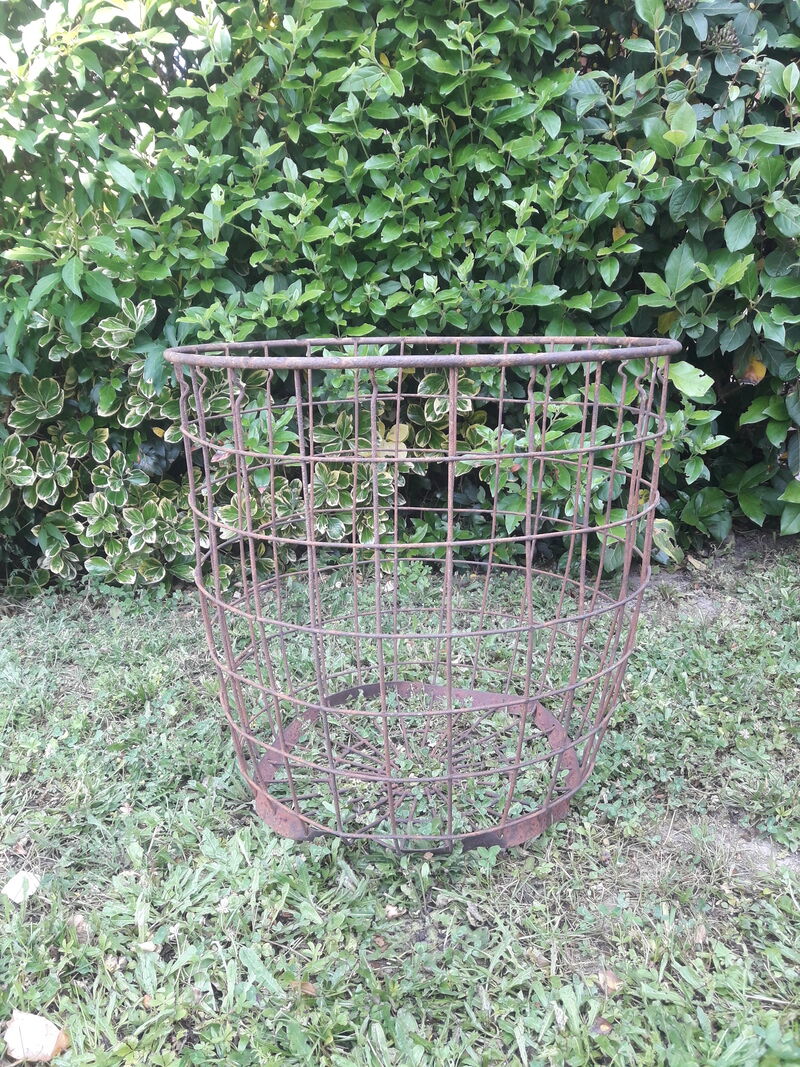 Basket basket h58 d59cm industrial iron