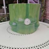Grand cache pot en barbotine  vintage