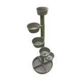 Plant holders, brown plastic jar holders italian design 70s