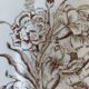 Plate with scalloped edge in antique earthenware