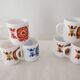 Set of 6 small Mobil Vintage coffee cups (Diameter 5.5)