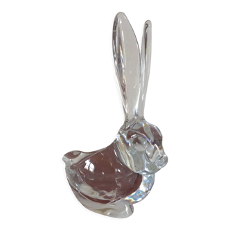 Vide-poches lapin en cristal Art Vannes vintage