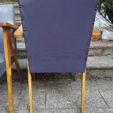 Pair of bridge armchairs with compass feet