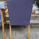 Pair of bridge armchairs with compass feet