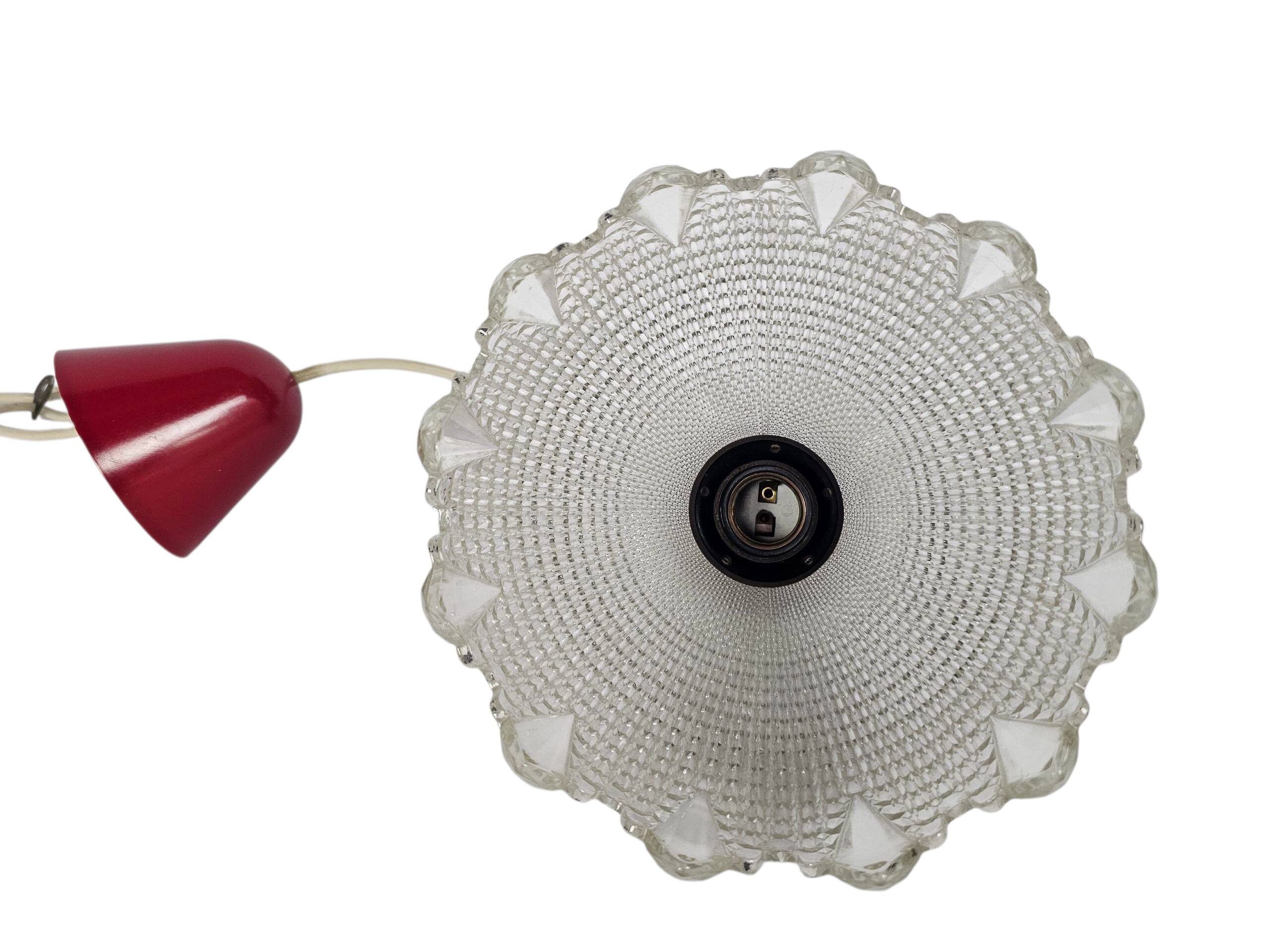 Erco Leuchten - Germany - pendant lamp - holophane style - Space Age - crys