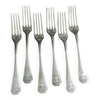6 Christofle America forks numbered George V