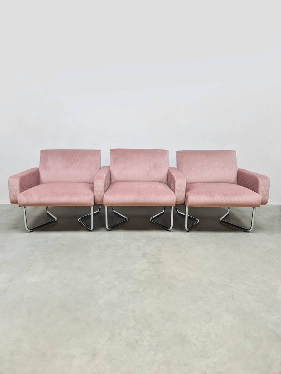 Vintage modular sofa lounge chair 'Nude tone'