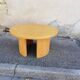Vintage coffee table round light wood