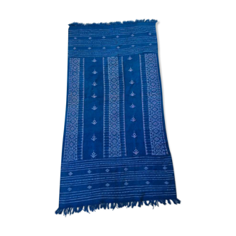 Kilim bleu fait à la main en laine 100x180cm