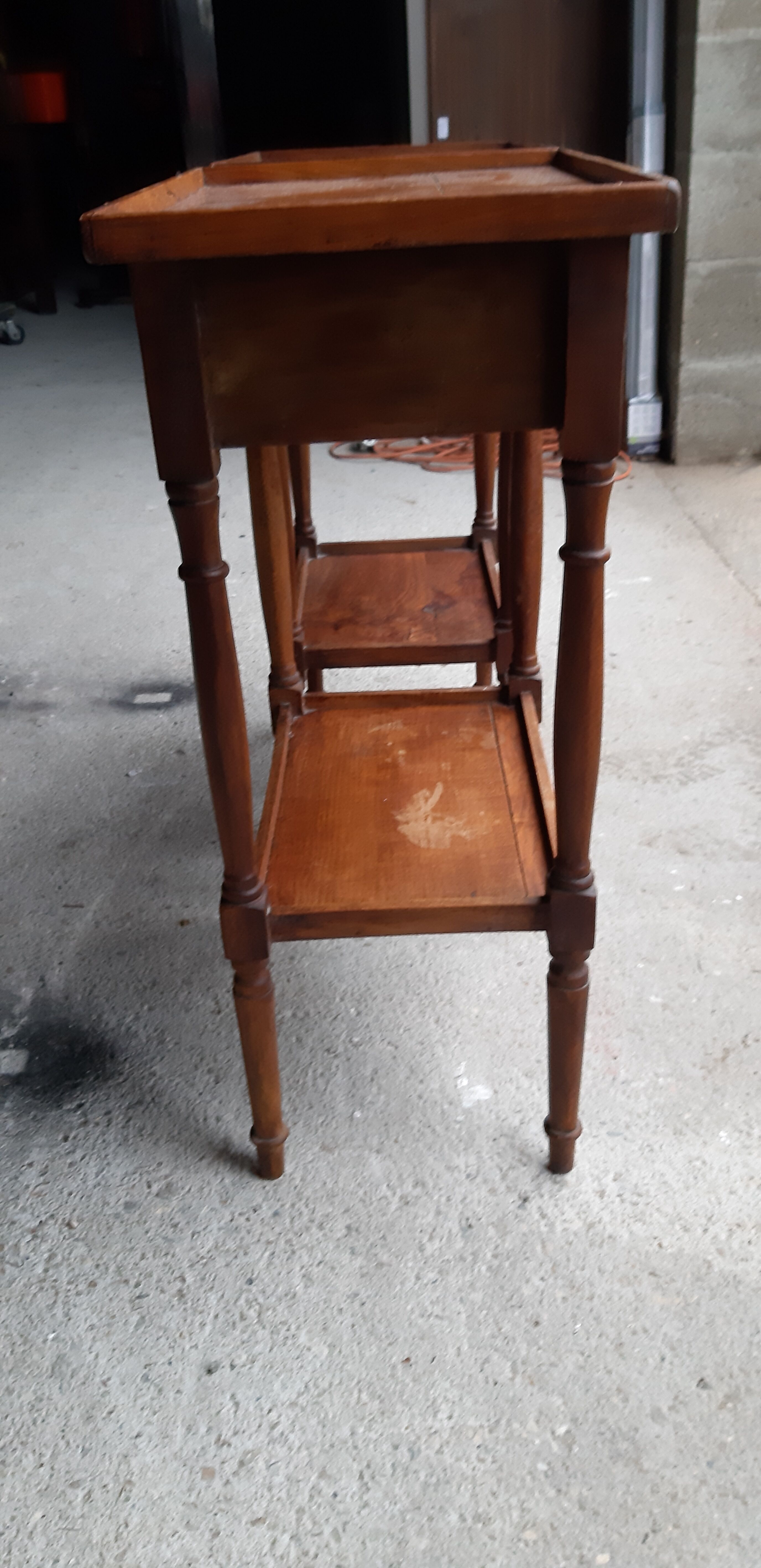 Pair of bedside tables in walnut 19th