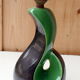 Vintage green and black ceramic lamp foot