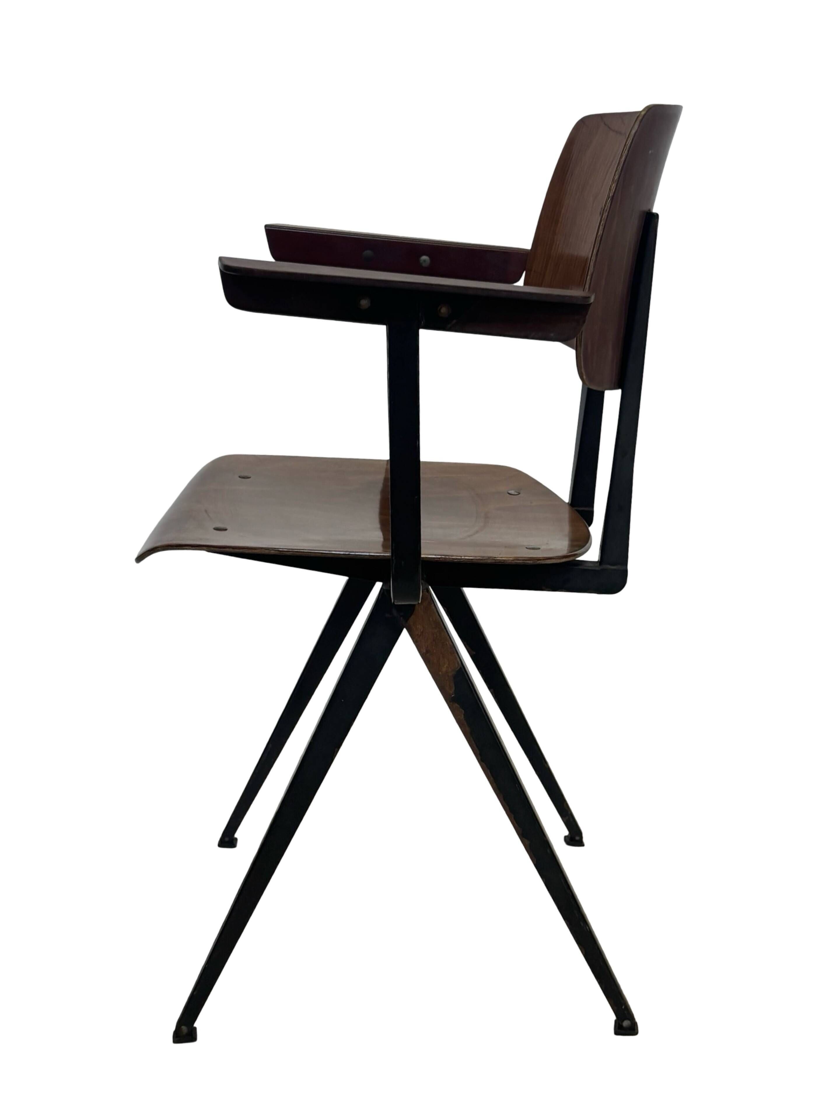Vintage Galvanitas S16 chair with armrests, 1960 Netherlands Design