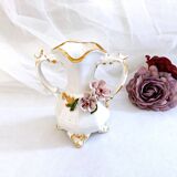 Amphora-shaped earthenware vase with floral slip BASSANO Italy