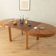 Table à manger extensible élégante par Ruscheweyh, années 1930, noyer