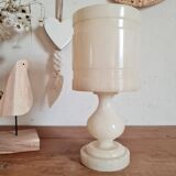 Old alabaster lamp cream color
