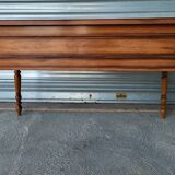 Louis Philippe style center-middle minister's desk in wood and leather