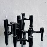 Set of 7 Black Candle Holders Design Koziol Hommage 2005 Germany