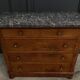 Chest of drawers walnut 5 drawers Louis Philippe 1900 marble of Sainte-Anne