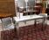 Design dining room set in brushed steel – Table and four chairs