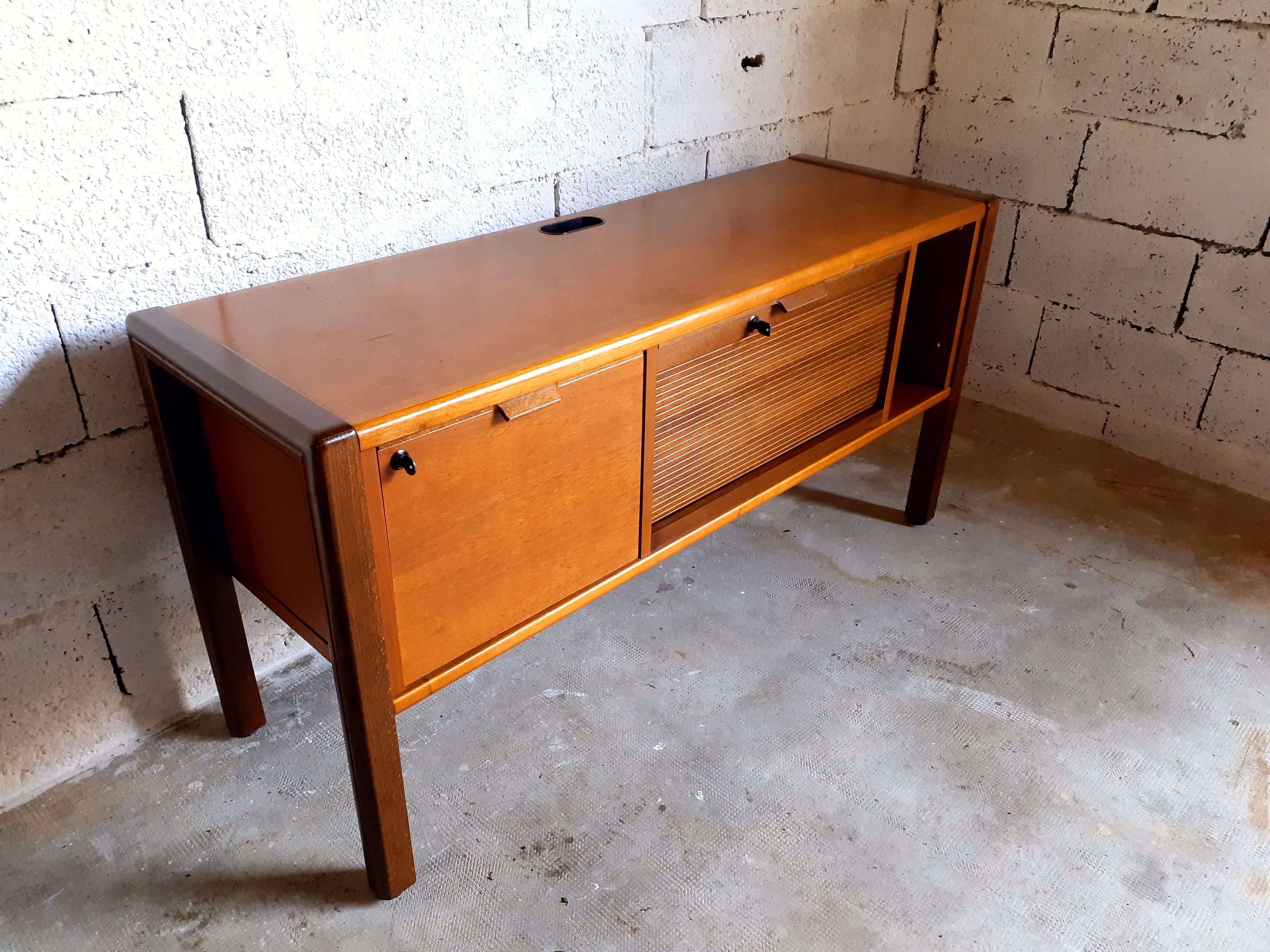 Vintage wooden storage row for office