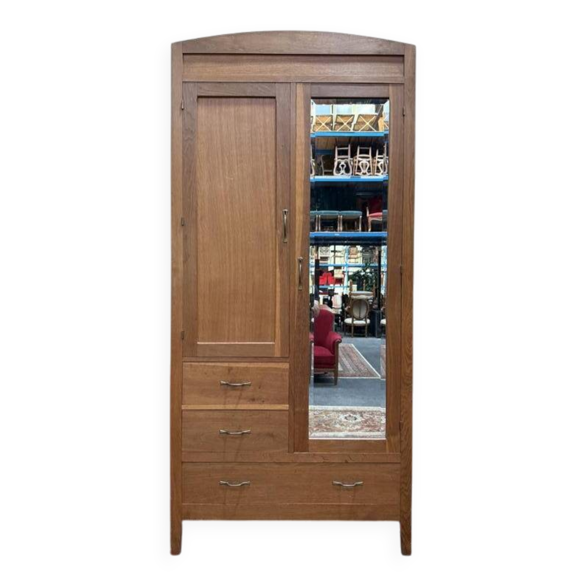 Armoire - Penderie en chêne massif époque 1950/1960