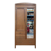 Armoire, penderie en chêne massif époque 1950-1960
