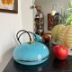 Blue opaline bowl with silver trim