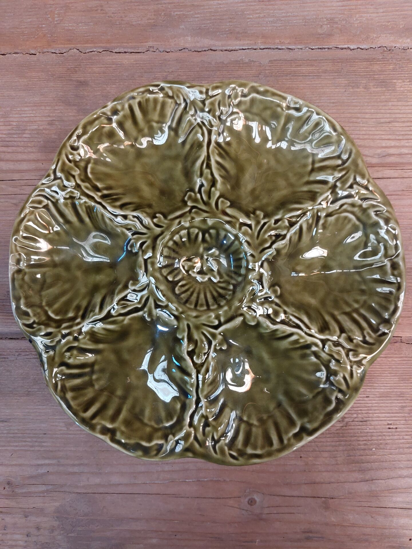 Lot de 6 assiettes à huîtres  - Gien