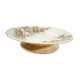 Assiette sur piedouche terre de fer - Décor Pompadour