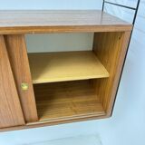 Mid-Century Nisse Strinning string design teak wall unit , 1960s