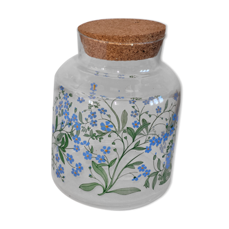 Blue flower jar