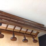 Patère à quatre têtes avec étagère, porte chapeaux/années  50-60