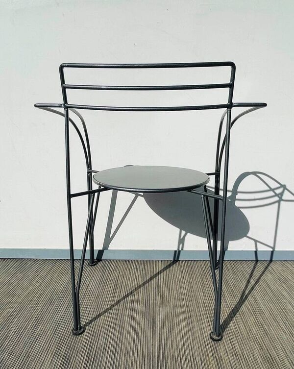 Paire de chaises ' Lune d'Argent ' Pascal Mourgue - Fermob. Vintage 80s