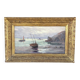 Old marine painting – Oil on panel signed Léo Spanoghe