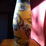 Multi-layered art nouveau glass vase