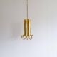 Modern mid-century brass chandelier Reflex Pierre Forssell Skultuna, Sweden